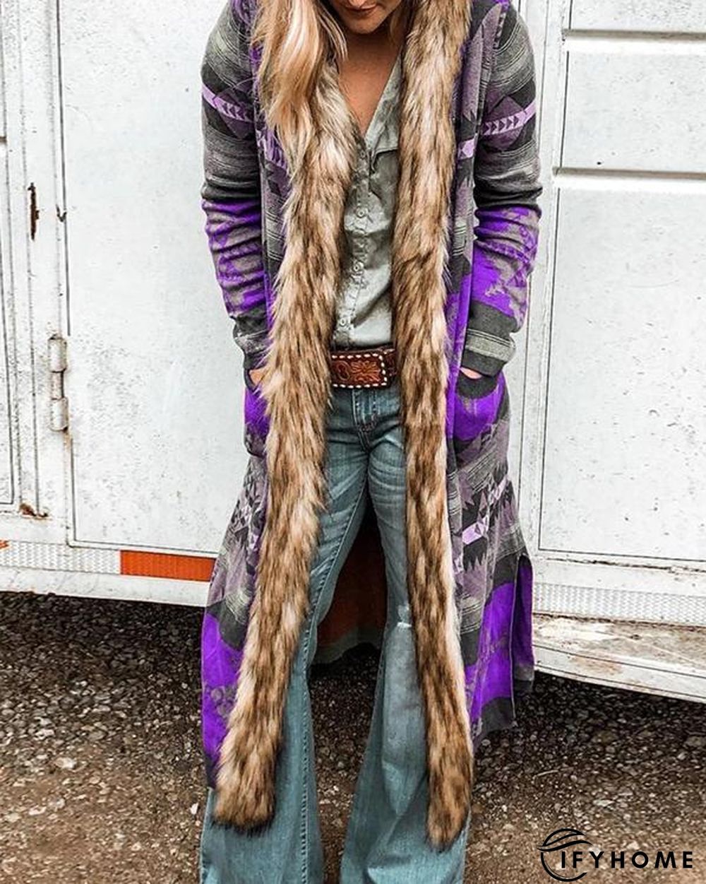 Long Sleeve Vintage plus size Outerwear | IFYHOME