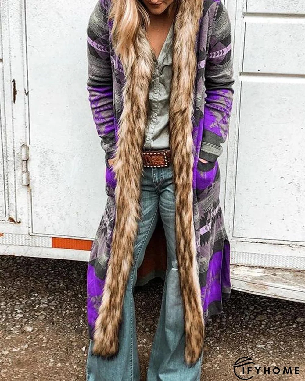 Long Sleeve Vintage plus size Outerwear | IFYHOME