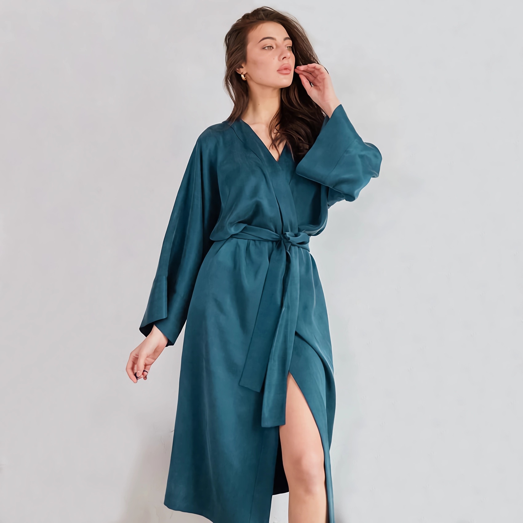 22 Momme Wide Silhouette Women's Silk Robe REAL SILK LIFE