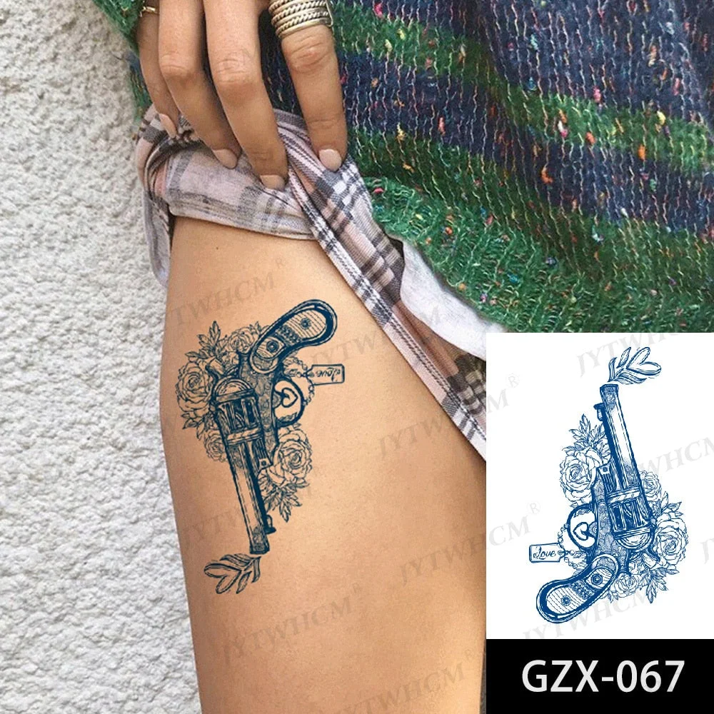 Juice 2 Weeks Lasting Tattoo Sticker Moon Forest Small Arrow Rose Waterproof Transfer Fake Tatoo Female Transfer Tatto Men Women