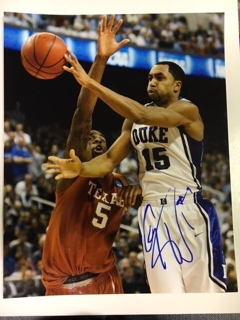 GERALD HENDERSON AUTOGRAPHED 8X10 Photo Poster painting DUKE UNIVERSITY STAR/HORNETS COA