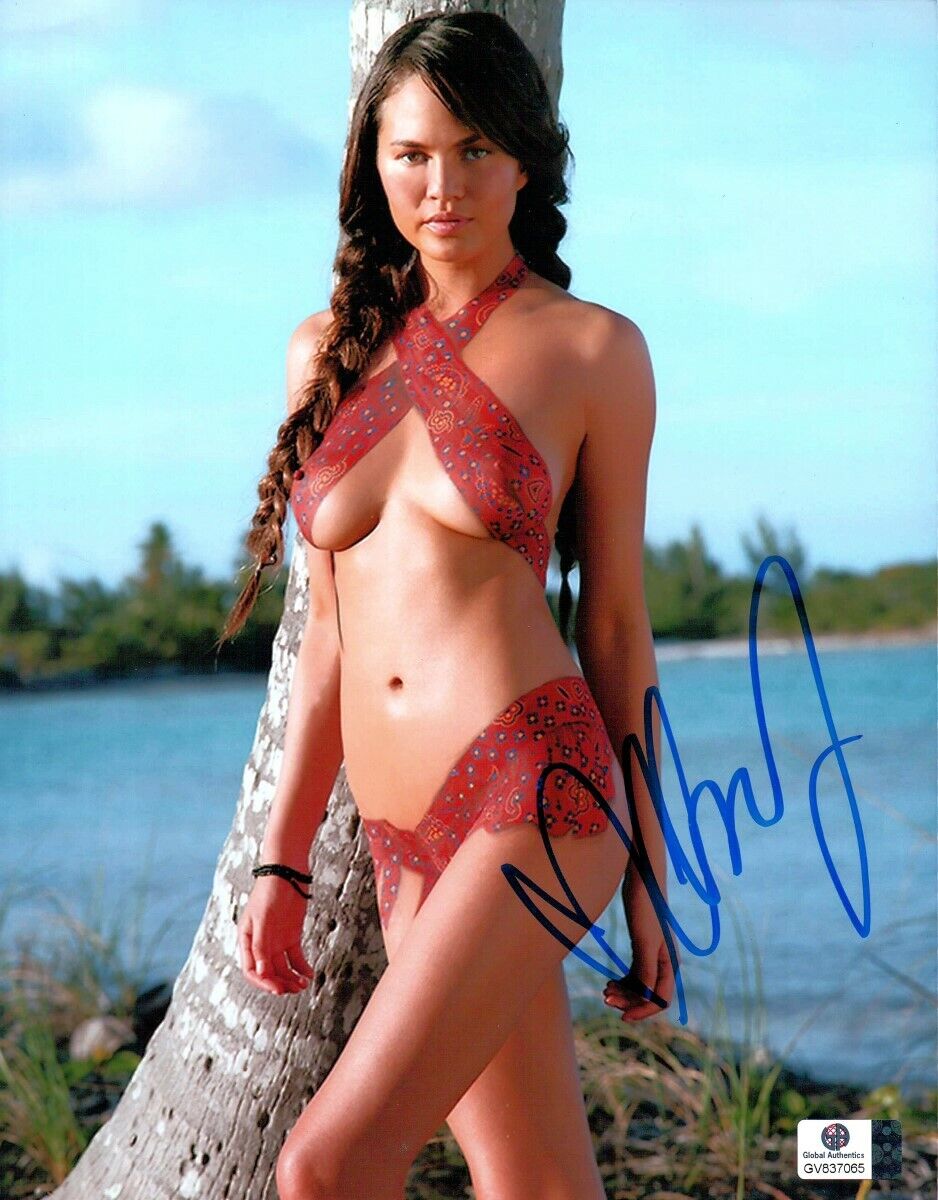 Chrissy Teigen Autographed 8X10 Photo Poster painting Gorgeous Sexy Two Piece Swimsuit GV837065