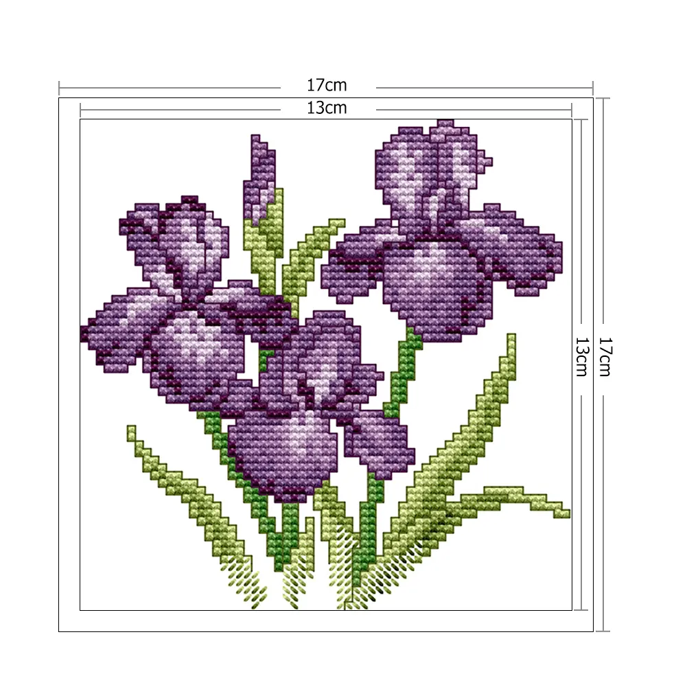 14ct Stamped Cross Stitch - Flower(17*17cm)