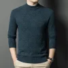 High-end round neck loose jacquard warm sweater