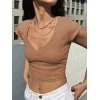 Waffle V Neck Crop Top