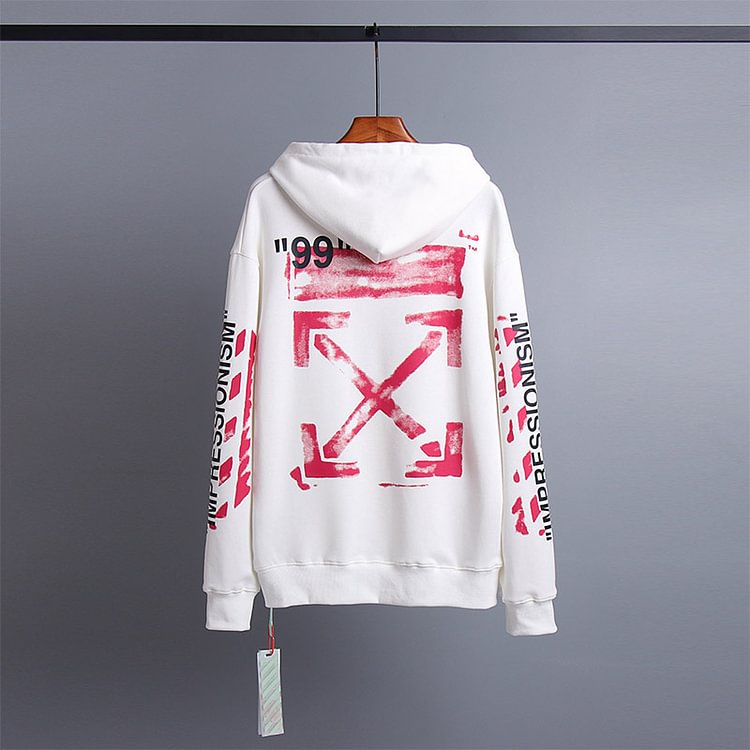 Off White Hoodie Sweater Printed Large Size Loose Hoodie Casual and Comfortable Men's Clothing Owt