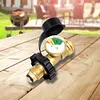 Propane Tank Adapter with Gauge Convert POL LP Tank Service Valve to QCC1/Type 1