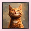 Cat-18CT Stamped Cross Stitch Kit(20x20cm)