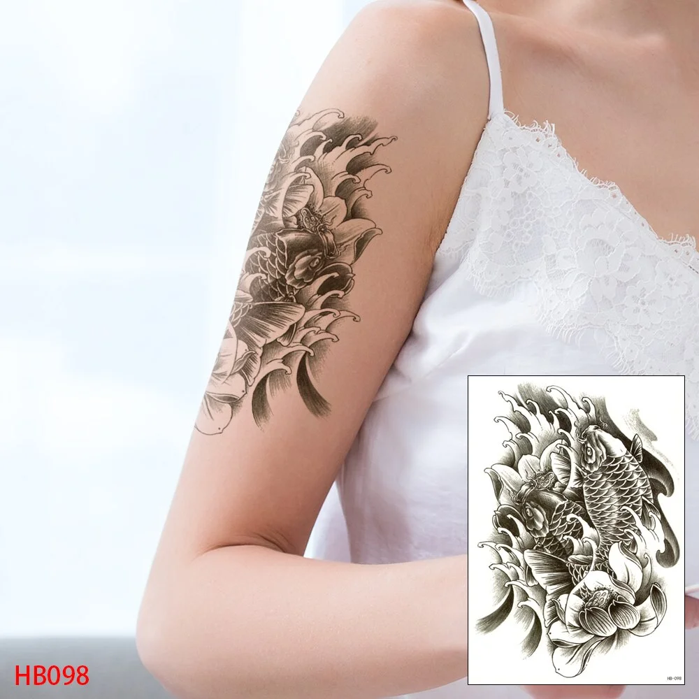 Sdrawing Transfer Waterproof Temporary Tattoos Sticker,Fake,Women Men Wolf,Skull,Eagle,Black Dragon,OWL,Beauty Body Art,Sexy Makeup