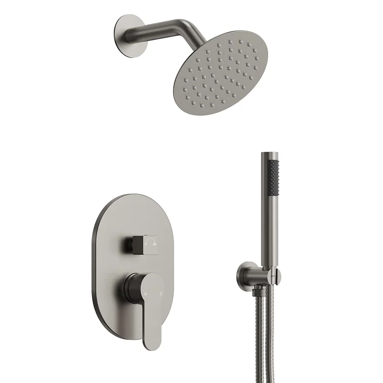 EVERSTEIN Dual-Function Shower System in Brushed Nickel SFS-1162-NK6
