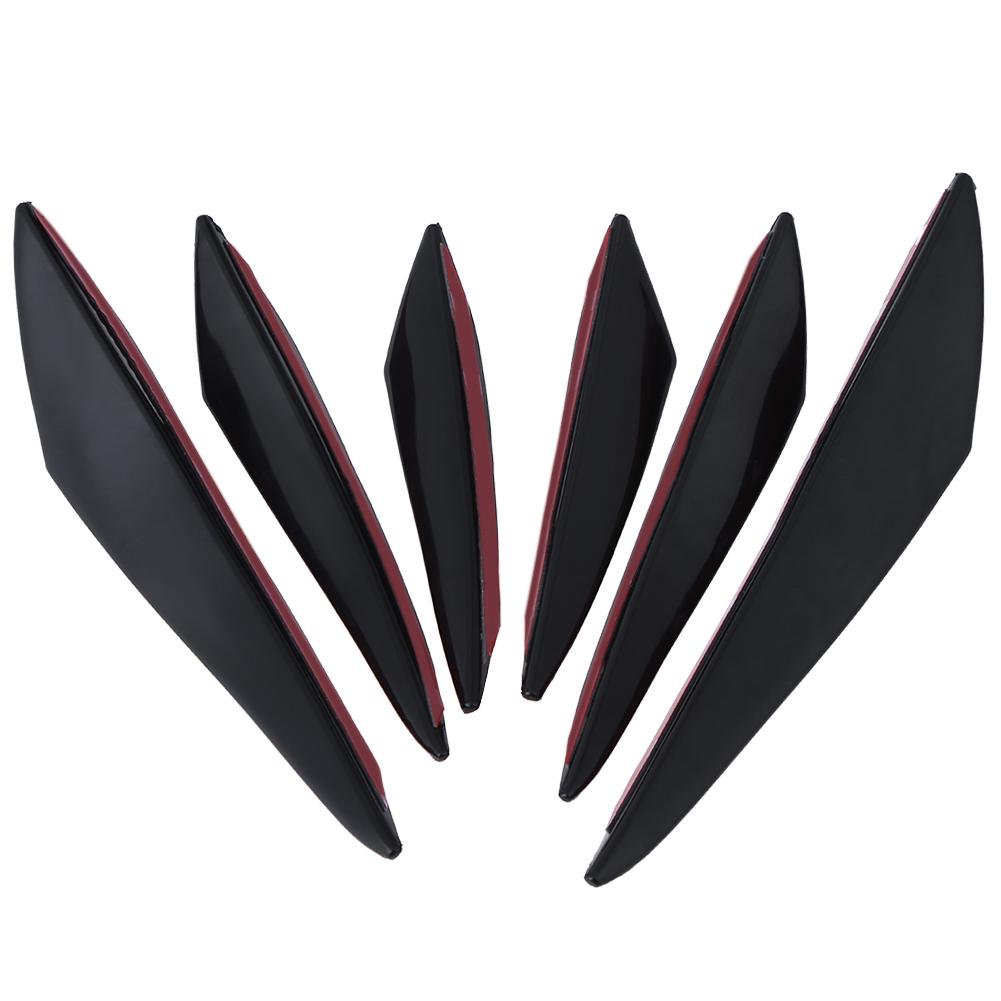 

6pcs/lot Crescent moon Fit Front Bumper Lip Splitter Fins Body Spoiler Cana, 501 Original