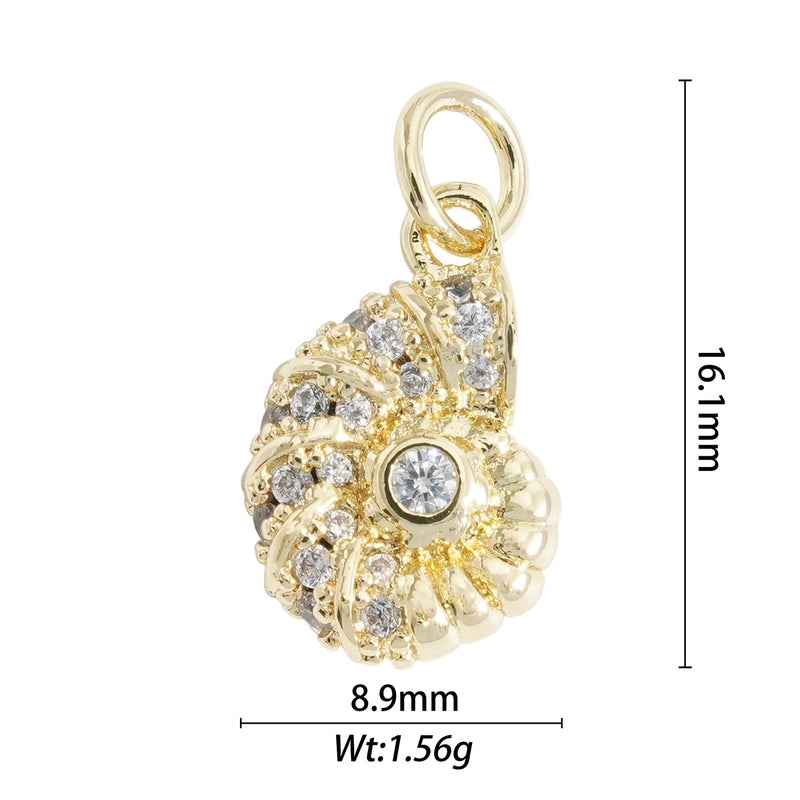 1 Piece Alloy Scallop Starfish Butterfly Pendant