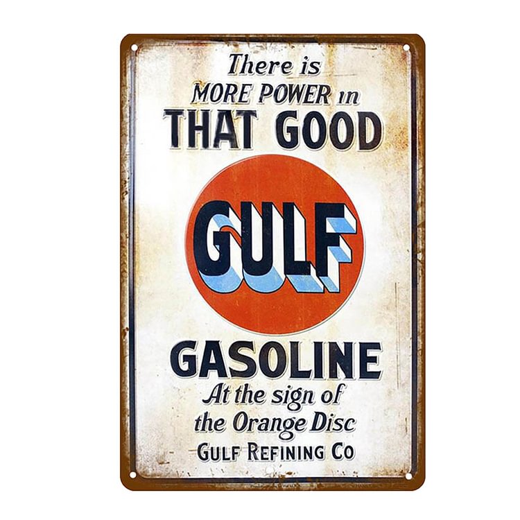 Gulf Gasoline  - Vintage Tin Signs/Wooden Signs - 20*30cm/30*40cm