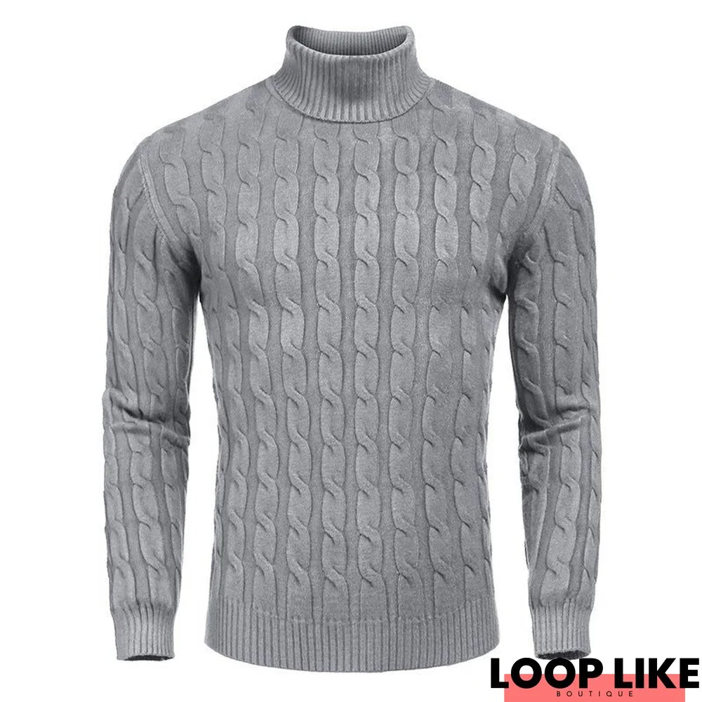 Foreign Trade Long Sleeve Turtleneck Men's Sweater