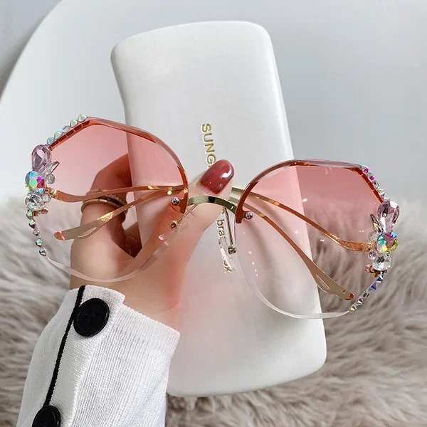 Musedesire 😎2022 Woman Rimless Diamond Sunglasses