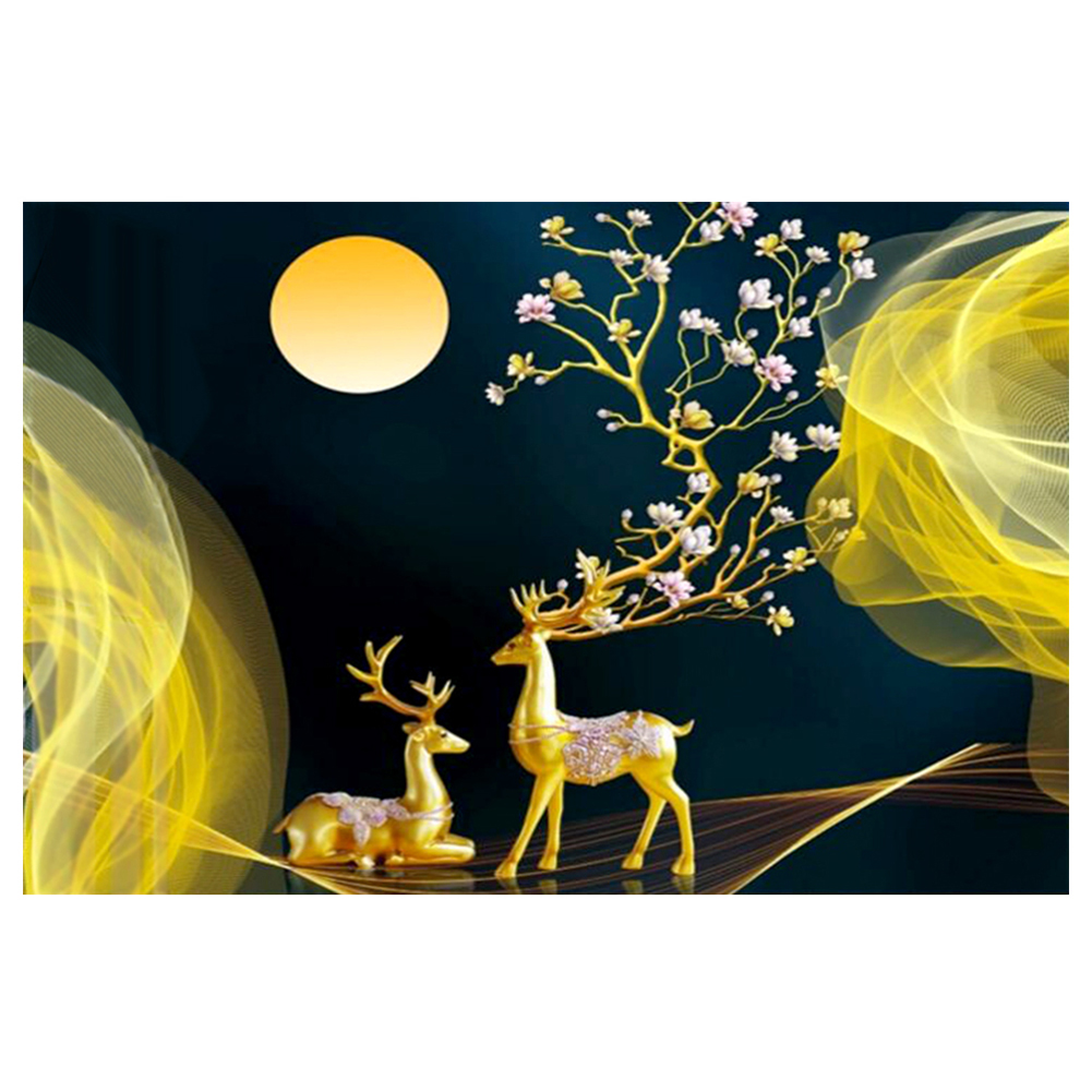 

Deer - 11CT Stamped Cross Stitch - 80*60CM, 501 Original
