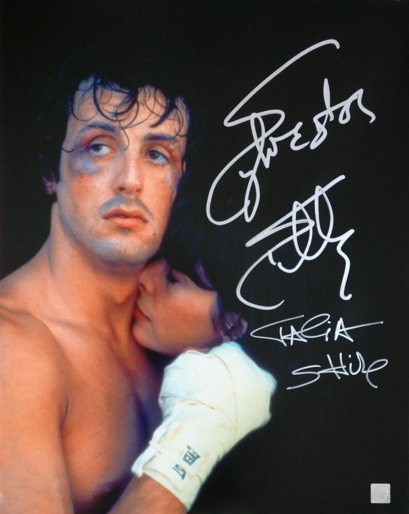 Sylvester Stallone & Talia Shire Autographed ROCKY 16x20 Photo Poster painting ASI Proof