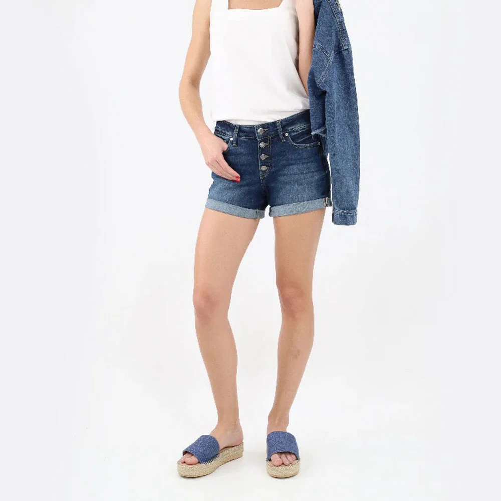 Blue Wide Strap Rund Toe Platform Chunky Heel Slip On Raffia Sandals