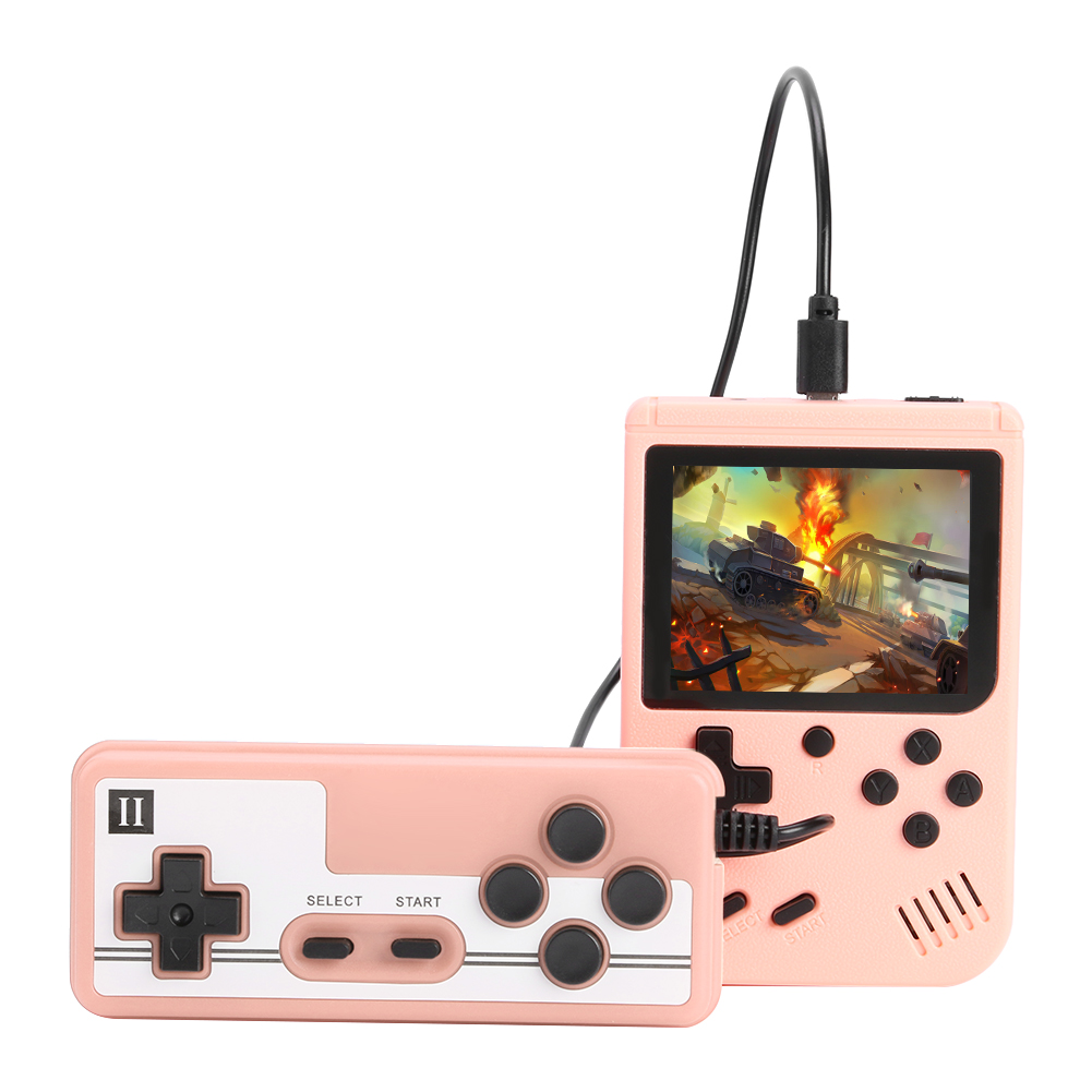 

Pocket Handheld Game Console Portable 500 Video Games Player w/ Controller, Pink, 501 Original