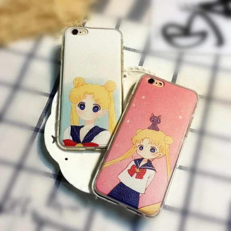 White-Blue/Pink Sailor Moon Iphone Phone Case SP165814