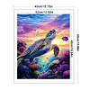 Sea Turtles-11CT Stamped Cross Stitch 40*50cm/15.75*19.69in