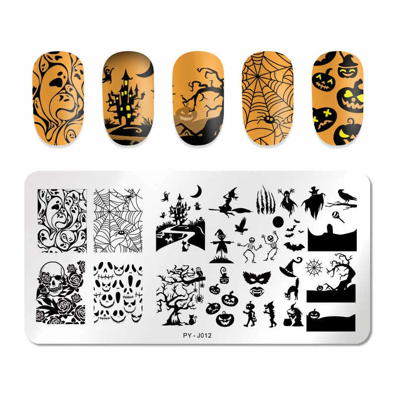 PICT YOU Rectangle Nail Stamping Plates Geometric Stainless Steel Nail Image Stamp  Stamping Template-Nail Inspo