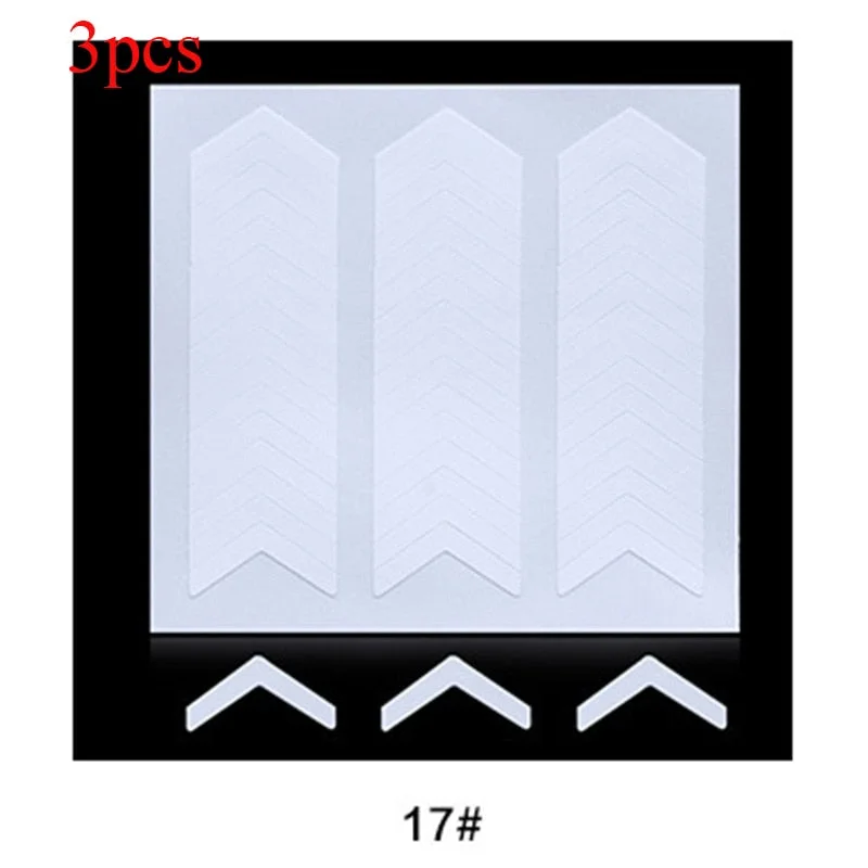1 Sheet White French Manicure Strip Nail Art Form Fringe Tip Guides Sticker DIY Line Tips Decoration Tool-Nail Inspo