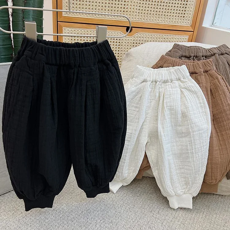 Toddler Simple Solid Color Loose Jogger Pants