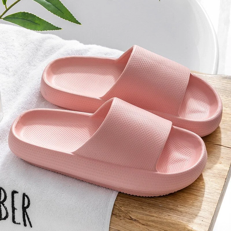 Men's Slippers Thick bottom home Bathroom bathe Non-slip slippers women summer Lovers Shoes Brand sandals