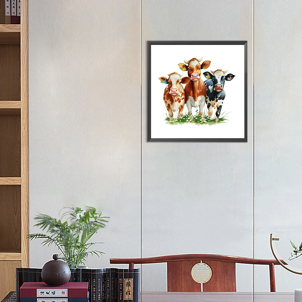 Diamond Painting - Full Round Drill - Cow(Canvas|30*30cm)
