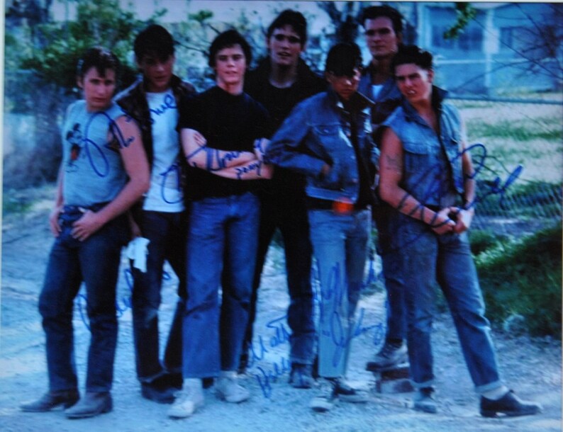 THE OUTSIDERS cast X6 Signed Photo Poster painting Tom Cruise, Matt Dillon, Rob Lowe + 11x14 wCOA