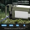 Solar Foldable Camping Light Rechargeable Portable Flashlight Hanging Tent Light