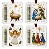 4Pcs Christmas DIY Diamond Painting Clear Acrylic Ornaments Cash Slot