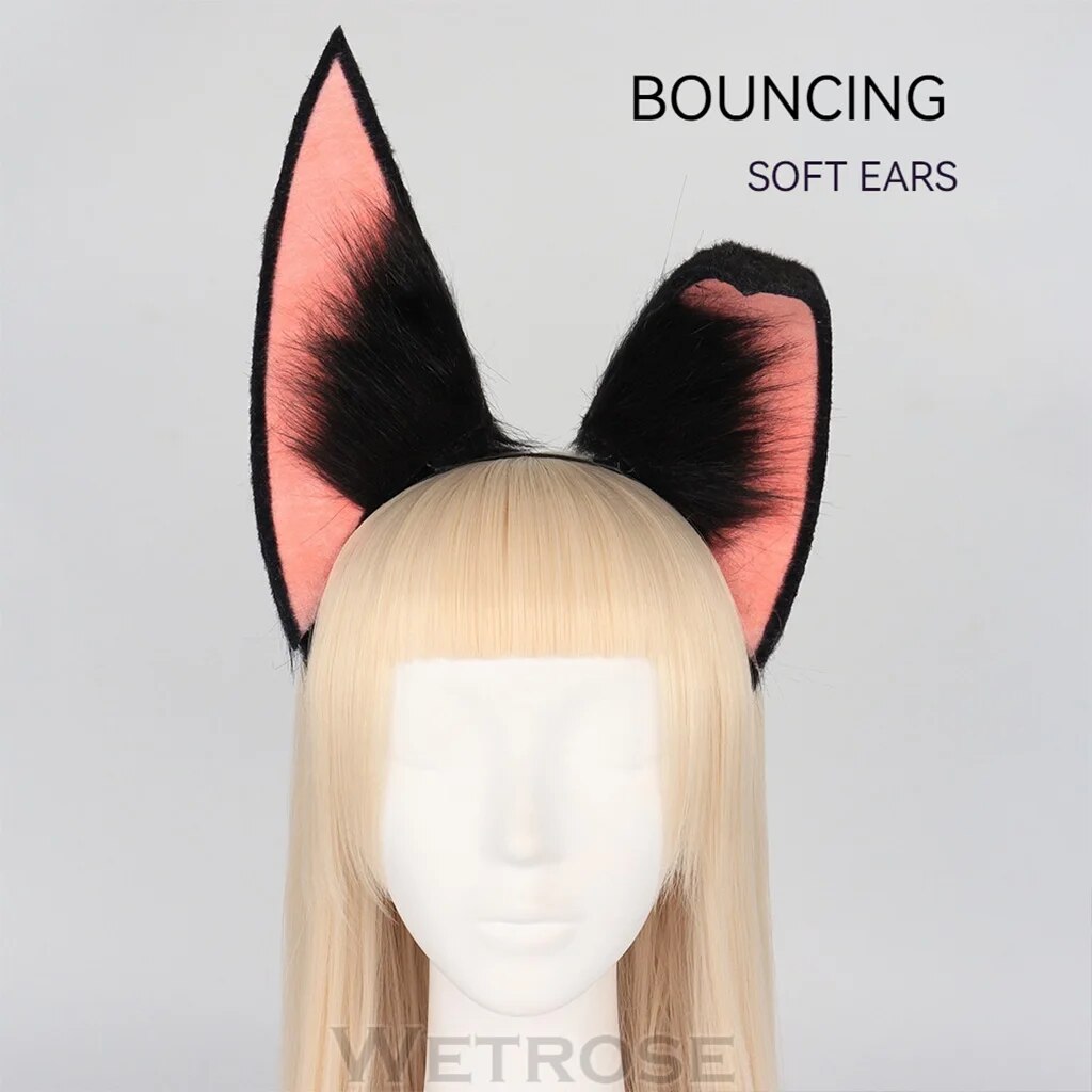 [Wetrose] In Stock Tighnari Fox Girl Cosplay Ear Tail Man Furry Fuzzy Hairy Costume Тигнари Genshin Sexy Set Wig Halloween Xmas
