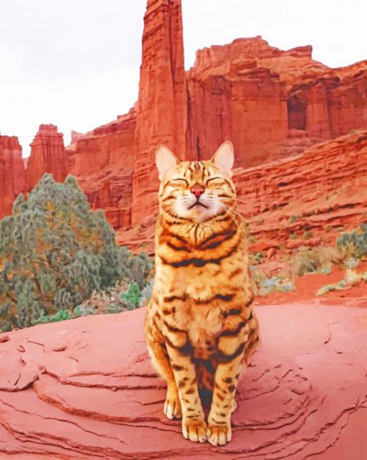 

Bengal Cat – Paint By Numbers - 40*50CM, 501 Original