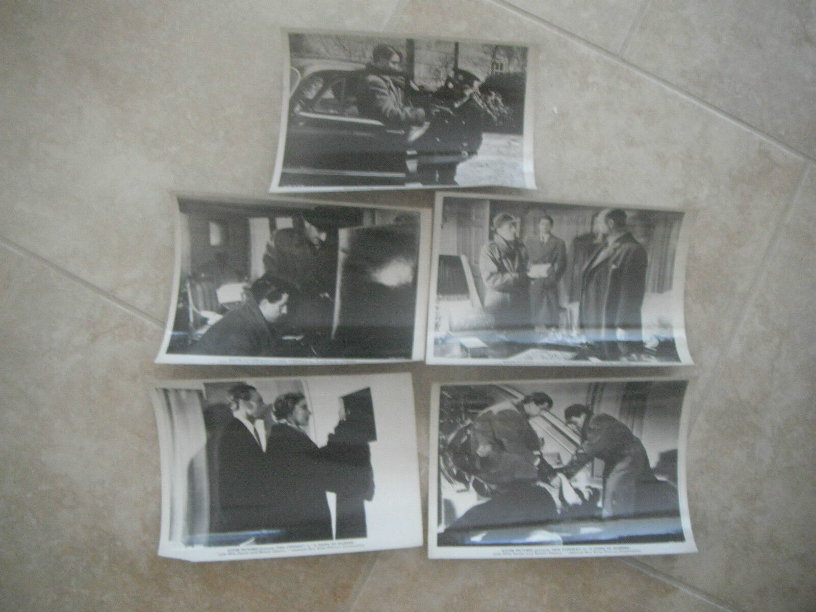 3 Stops To Murder Lot of 5 Tom Conway B&W 8x10 Promo Photo Poster painting Lobby Card