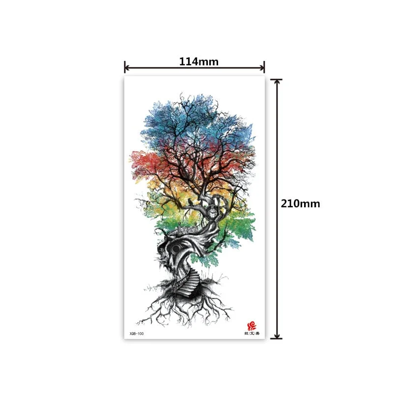 Half-arm waterproof tattoo stickers arm fierce wolf head animal arm lasting cross-border European and American tattoo stickers