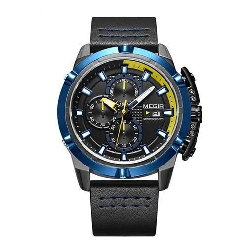 Delta Leather Chronograph Military Watch