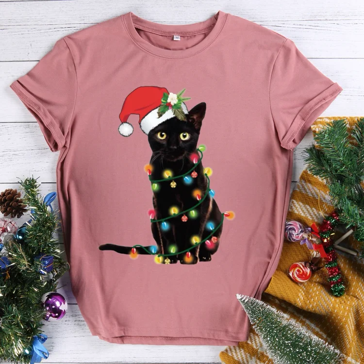 Christmas cat  T-shirt Tee -607372