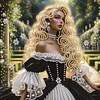 Rococo Garden Lady Special Shaped DIY Partial Drill Diamond Painting Kit for Adults Beginners Home Decor Diamonds Paintings Gem Art 30x30cm