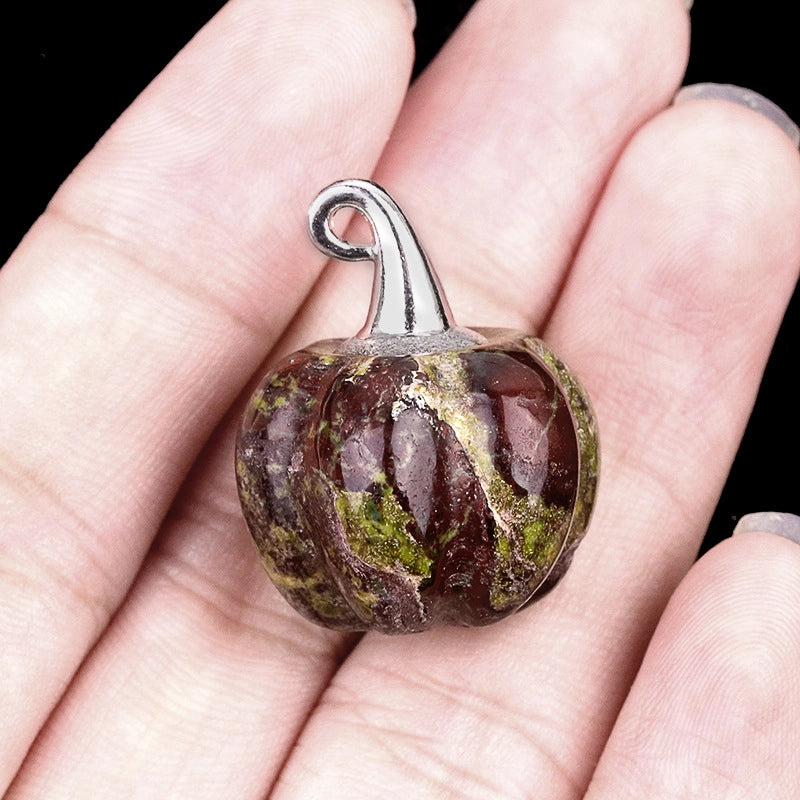 1 Piece 16*20mm Alloy Natural Stone Pumpkin Pendant Jewelry Accessories