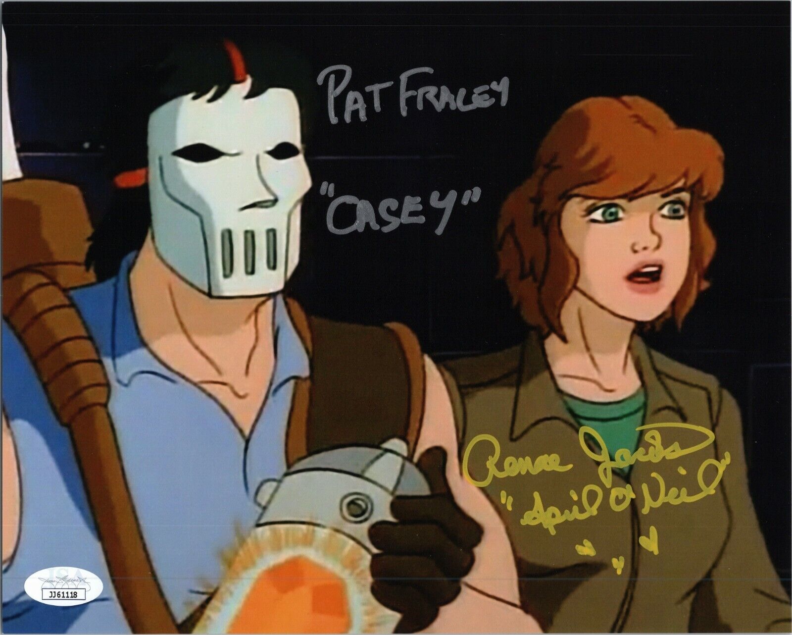 PAT FRALEY & RENAE JACOBS Signed TMNT APRIL & CASEY JONES