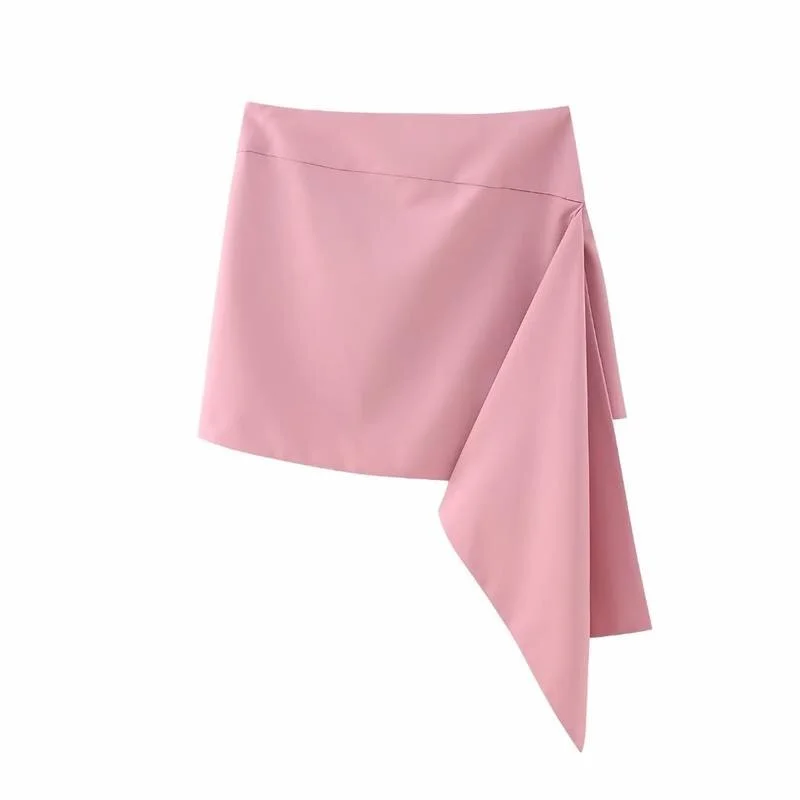 Women Spring Skirt Suits Office Sets 2023 New Elegant Solid Long Sleeved Jacket  Asymmetrical Mini Skirts Fashion Outwear