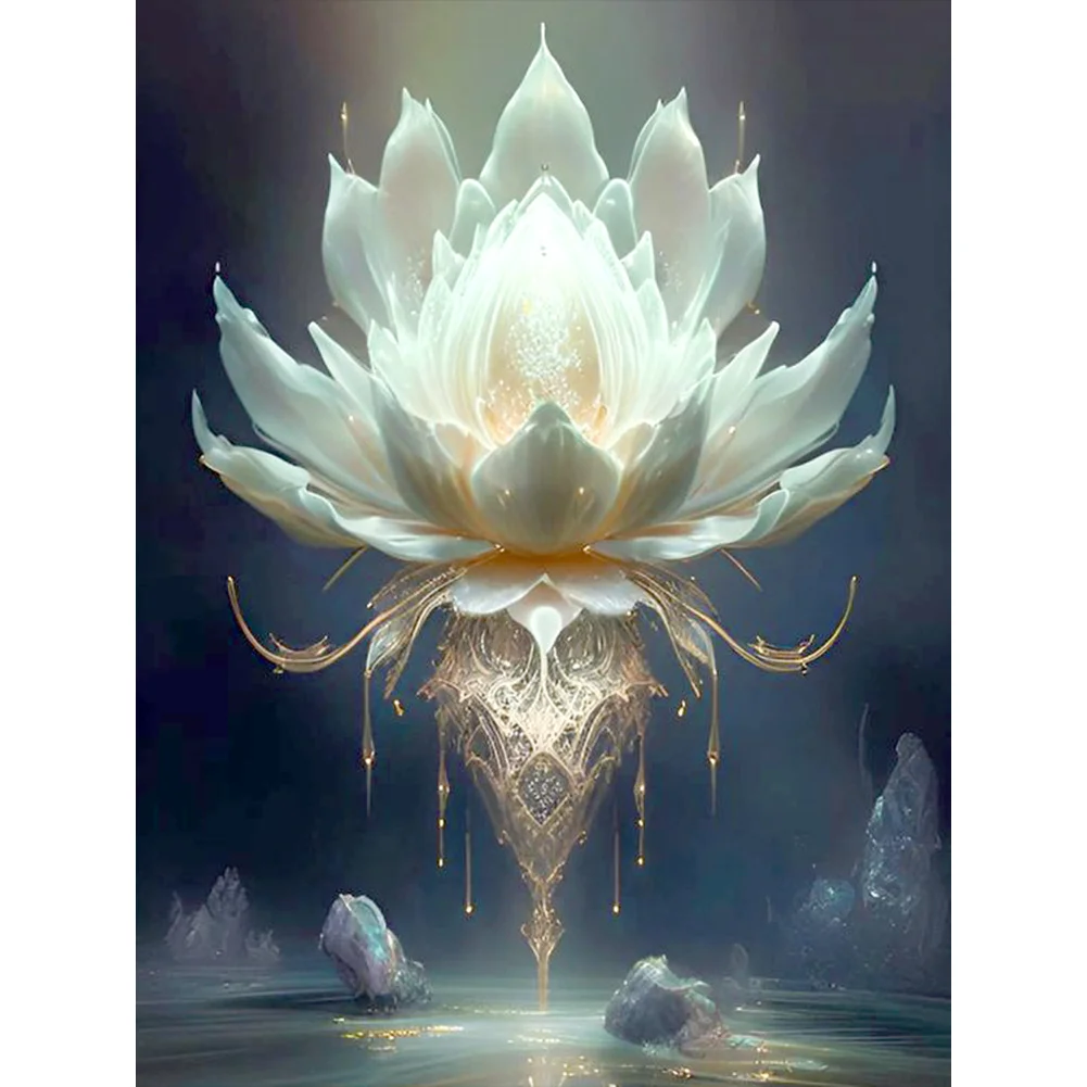 Full Round Diamond Painting - Sacred Lotus(Canvas|30*40cm)