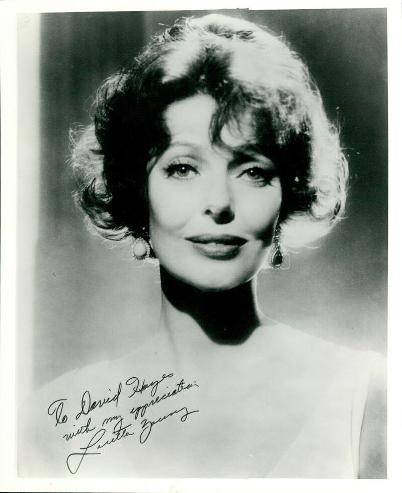 Loretta Young (Vintage, Inscribed) signed Photo Poster painting COA