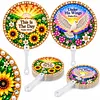 8Pcs DIY Diamond Painting Church Handheld Fans, Christian Bible Verse Scripture Hand Fans with Plastic Handles, Religious Inspirational Church Welcome Gifts for Visitors, Women Men, Bridal Shower Guest Favors