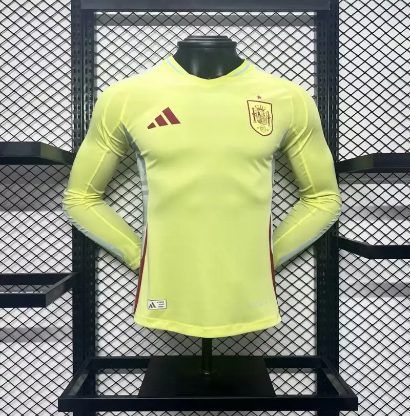 2024 Player Version Spain Long Sleeve Soccer Jersey Away