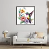 Flowers And Hummingbirds - 18CT Stamped Cross Stitch 20*20cm/7.87*7.87in