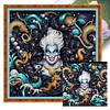 (Counted/Stamped)Disney Villain-Ursula-11CT Cross Stitch 45*45cm/17.72*17.72in