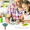 Gradient Color Diamond Painting Organizer Funnel Morning Glory Design Portable Drill Funnel for DIY Craft Easy Transfer Tools (Style C)
